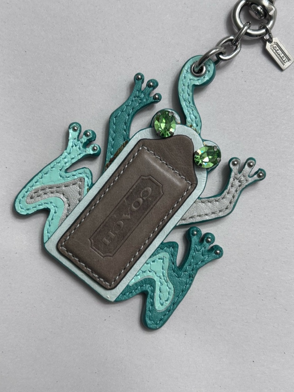 Rare Coach Y2K Frog Charm Hangtag Keychain Bag Charm